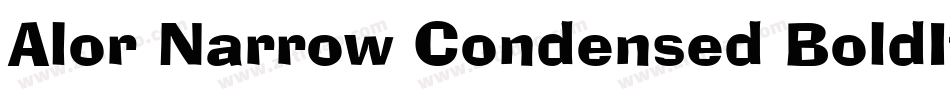 Alor Narrow Condensed BoldItalic字体转换
